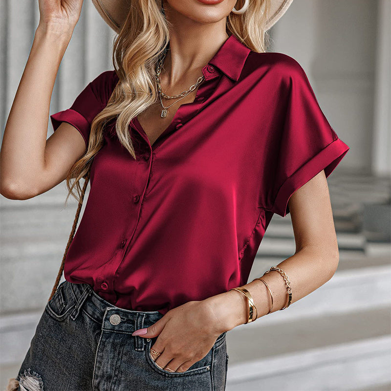 Short-sleeved shirt with cuff