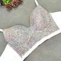 Top sexy con scollo a V in stile reggiseno con diamanti leggeri - Ame Morena