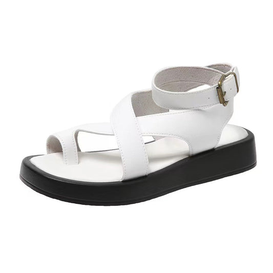 Casual clip-toe sandals with chunky sole