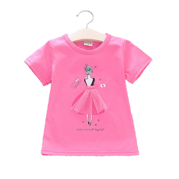 T-shirt in cotone a maniche corte per bambini