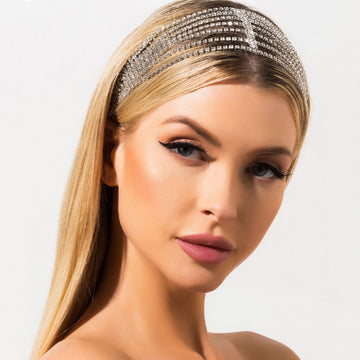 Accessori per capelli con strass elastici multistrato