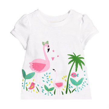 T-shirt da bambina in cotone a maniche corte