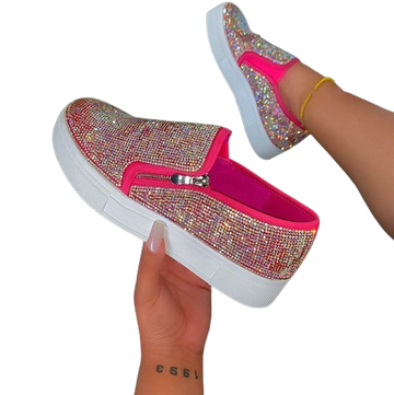 Scarpe casual piatte con strass