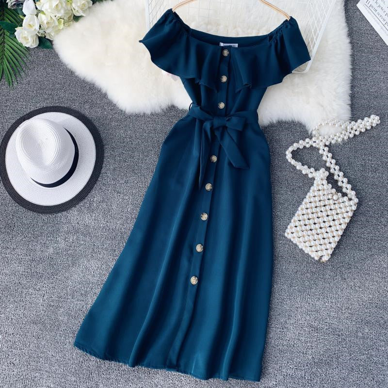 Women's dress with buttons