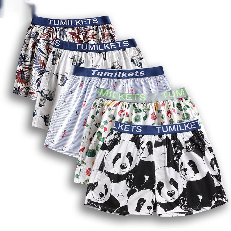 Boxer stampati da uomo Pantaloncini larghi Boxer da casa in cotone - Ame Morena