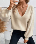 Maglione con scollo a V pullover lavorato a maglia - Ame Morena