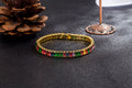 Bracciale con zirconi colorati in cristallo regolabile con diamanti pieni - Ame Morena