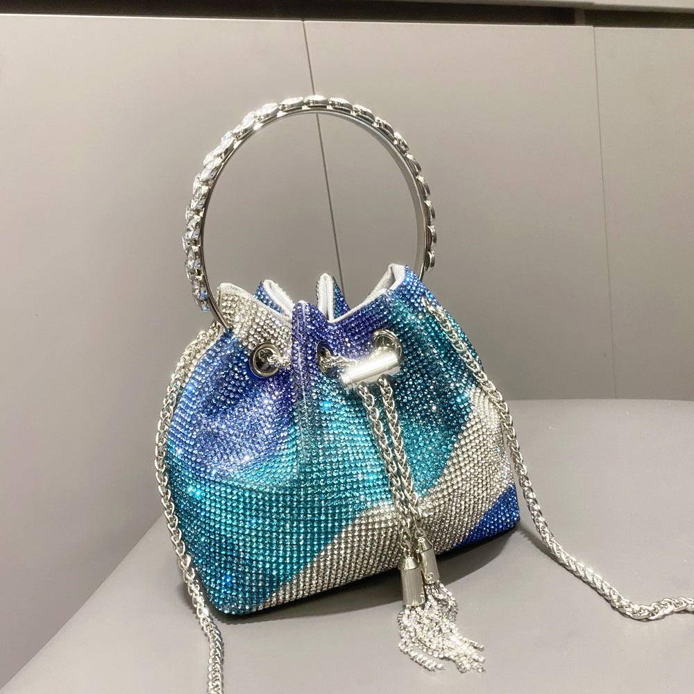 Borsa da donna con diamanti lucidi