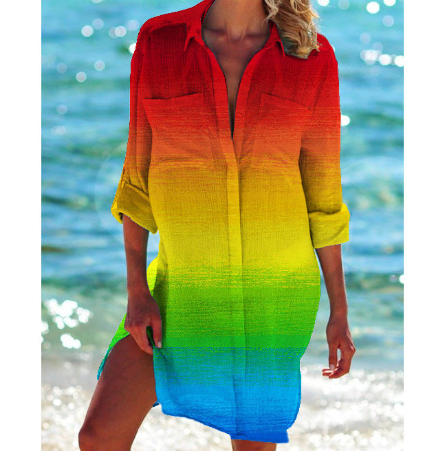 Camicia stampata da spiaggia