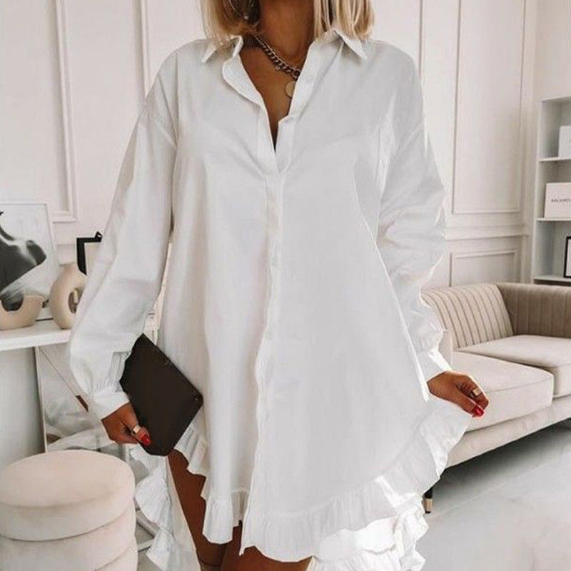 Camicia bianca da donna in pizzo irregolare - Ame Morena