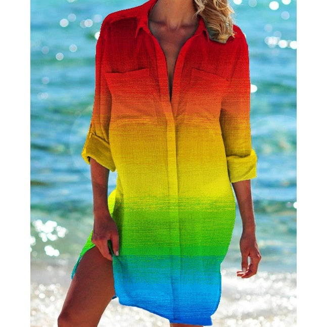 Camicia stampata da spiaggia