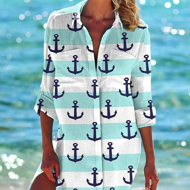 Camicia stampata da spiaggia