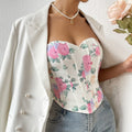 Top con fiori senza schienale scollato sexy - Ame Morena