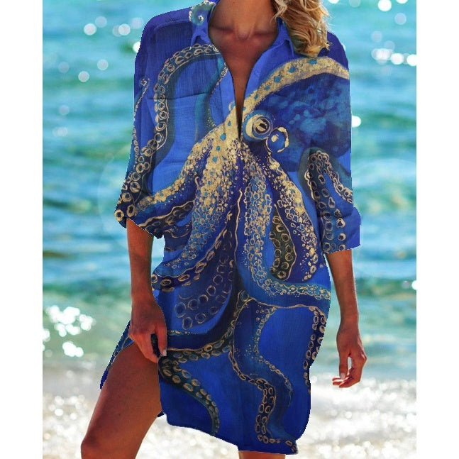 Printed beach shirt