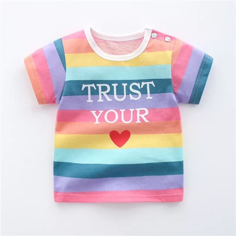 Maglietta in cotone per neonati e bambini