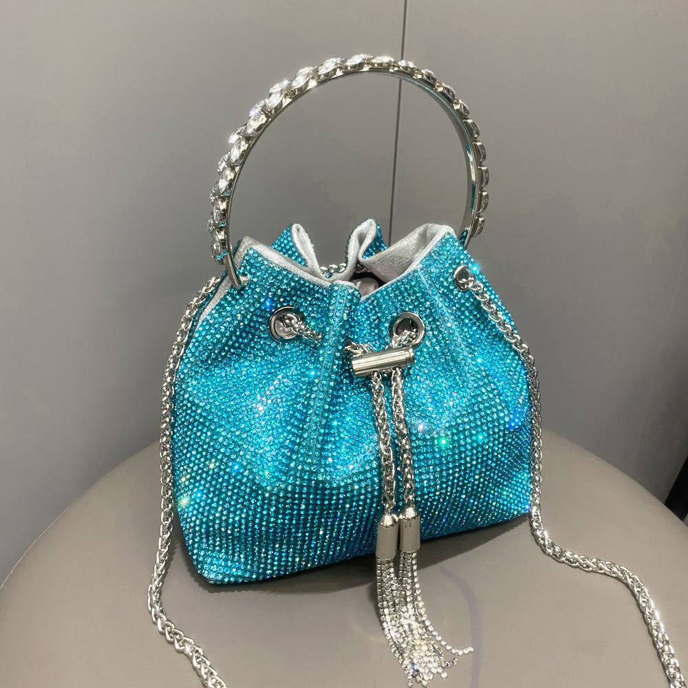 Borsa da donna con diamanti lucidi