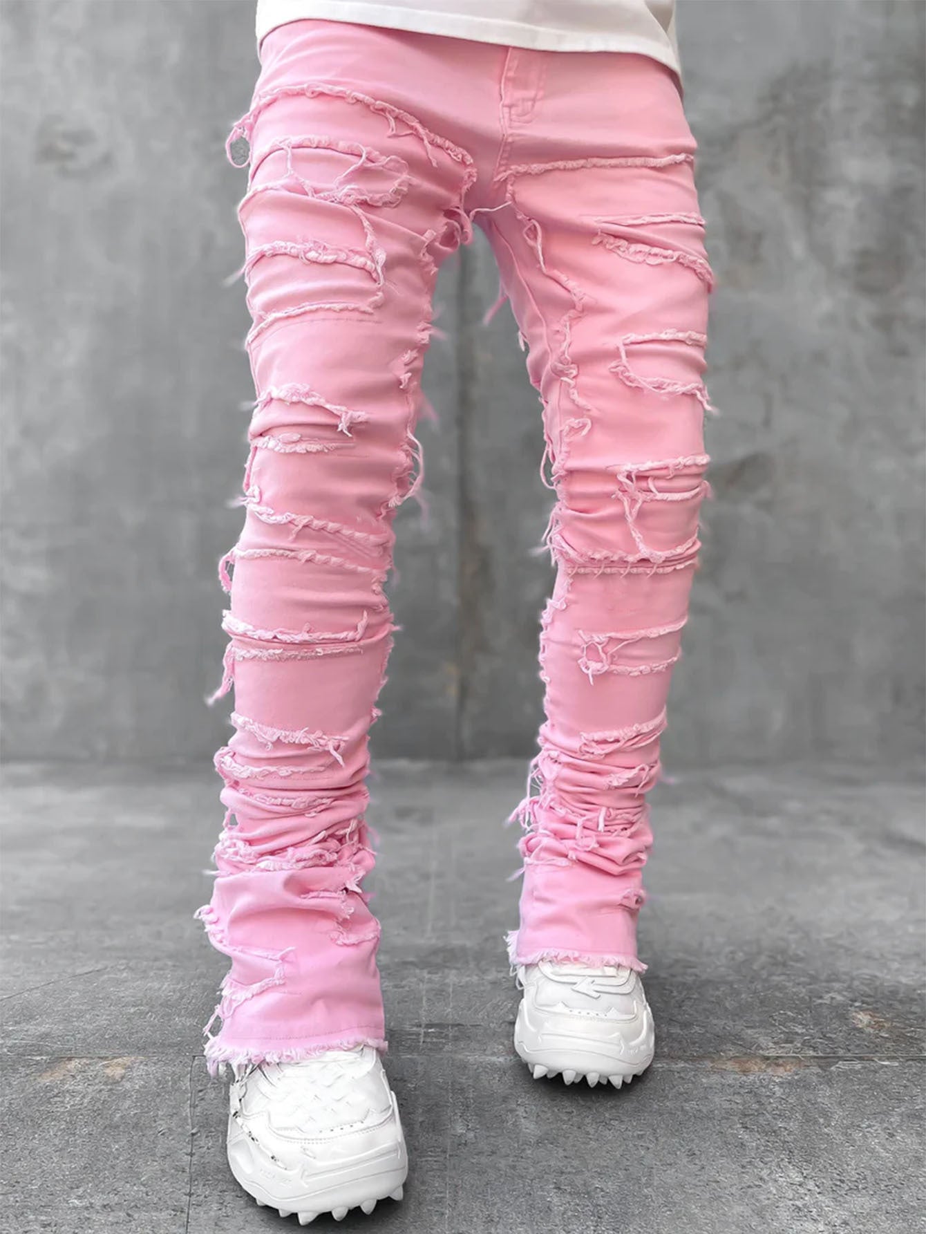 Pantaloni con toppe individuali Jeans