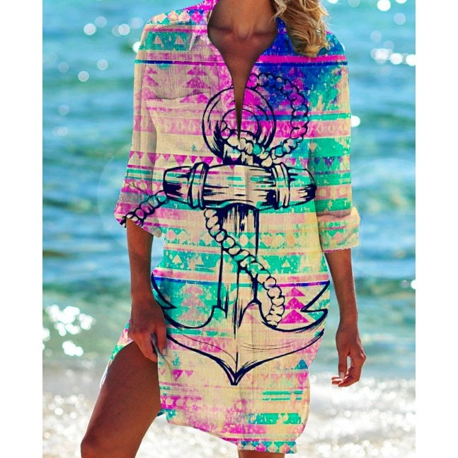 Printed beach shirt