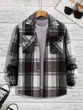 Cappotto camicia a quadri casual versatile - Ame Morena