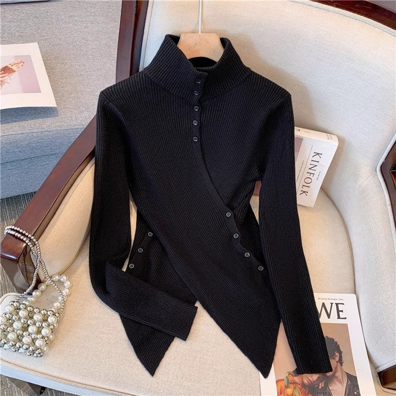 Maglione Asimmetrico con Bottoni