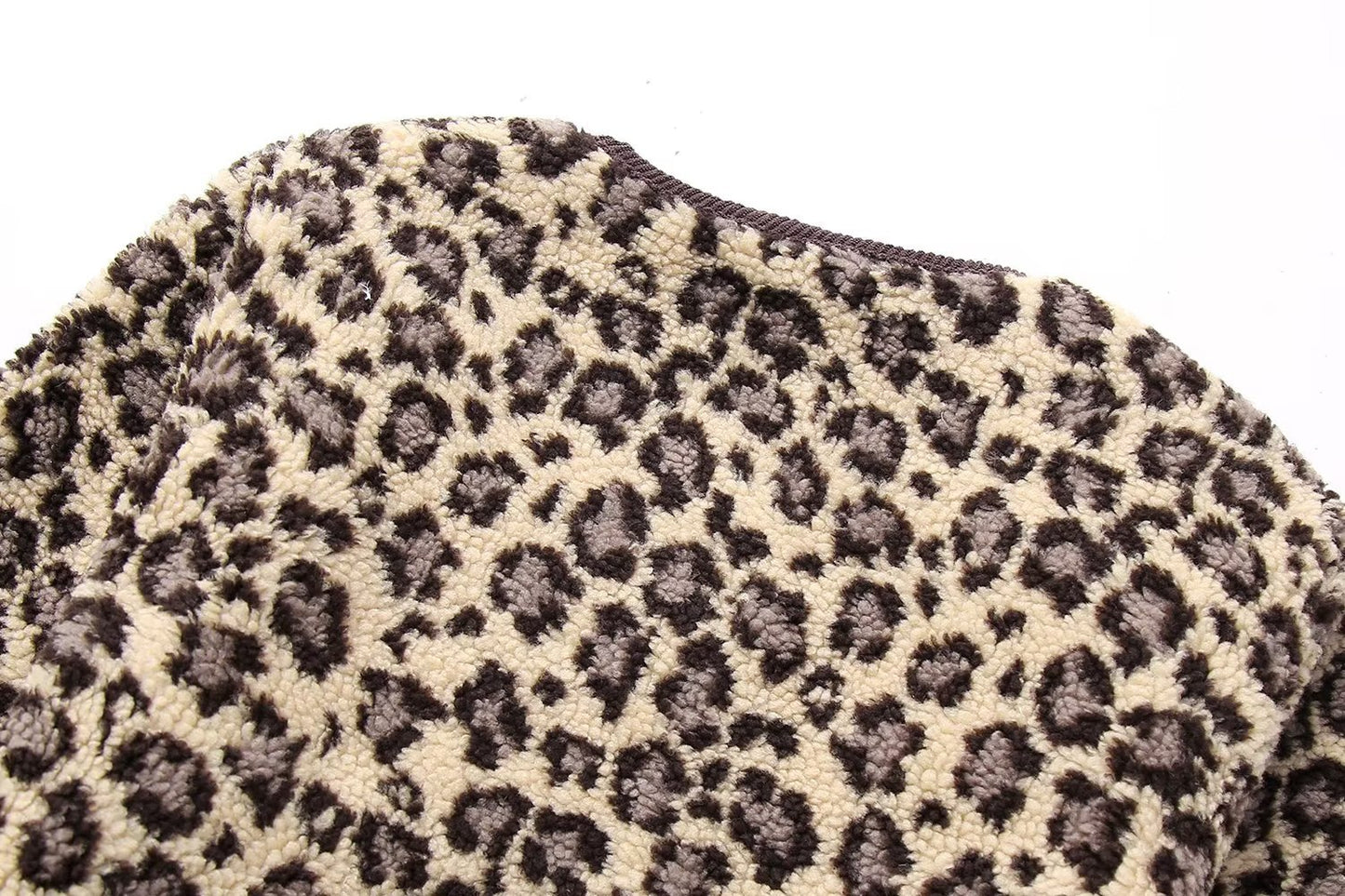 Giacca casual con stampa leopardata da donna