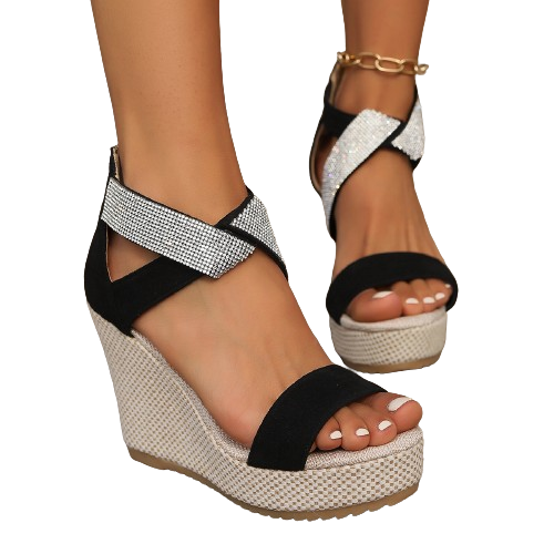 High wedge sandals