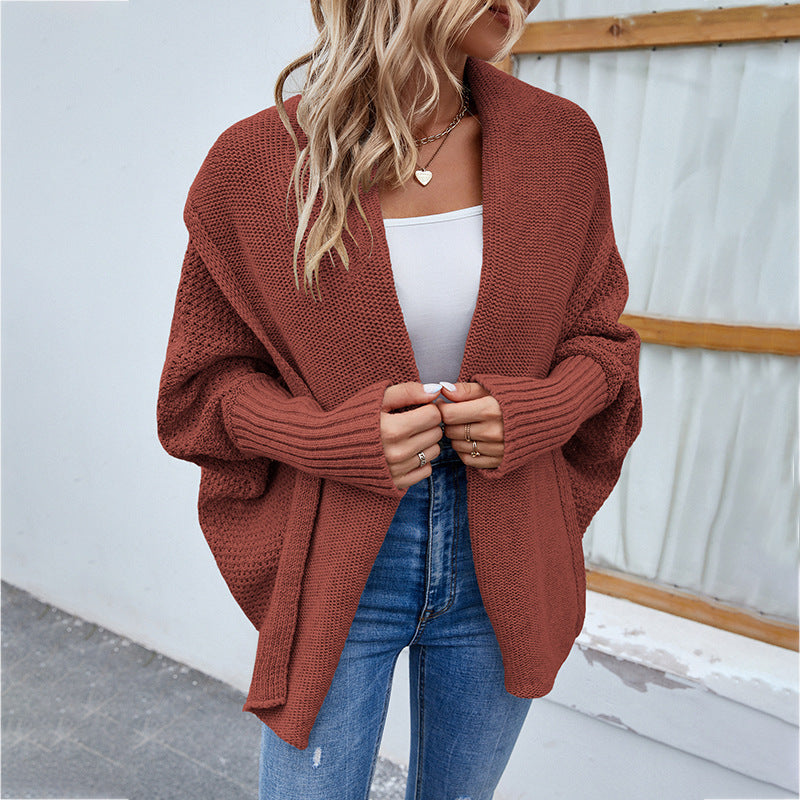 Cardigan con risvolto largo