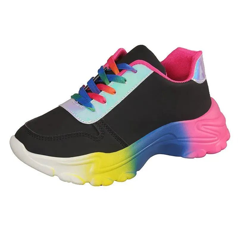 Rainbow colored sports shoes Ame Morena