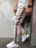 Pantaloni da uomo con nastro laterale a righe sportive casual - Ame Morena