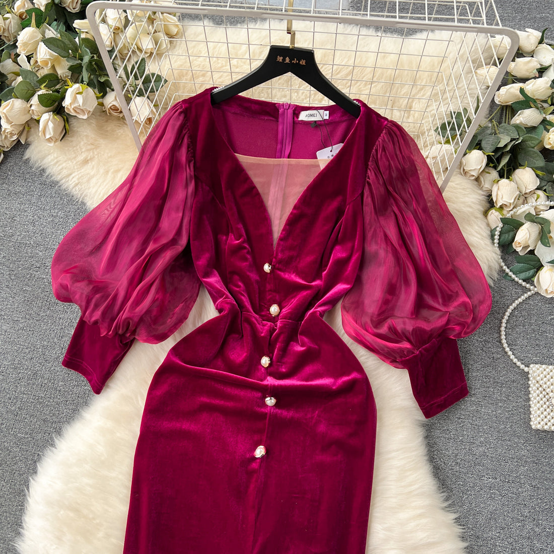 Vintage velvet dress