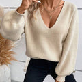 Maglione con scollo a V pullover lavorato a maglia - Ame Morena