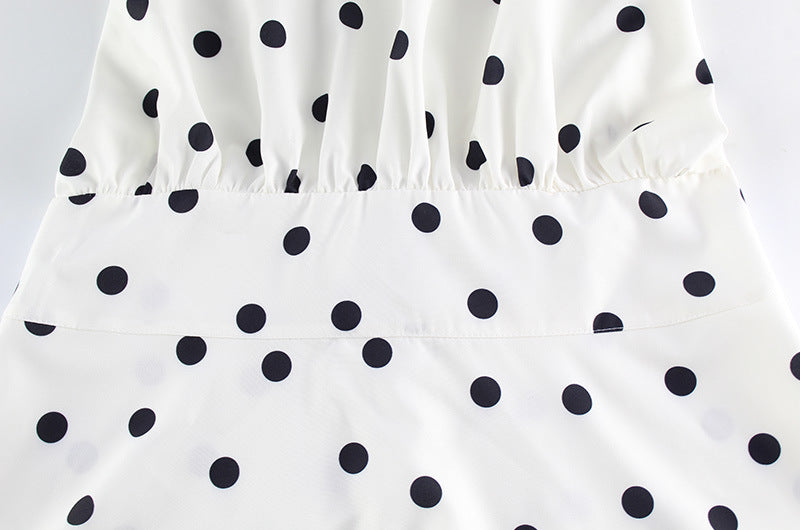 Abito Corto a Trapezio con Pois