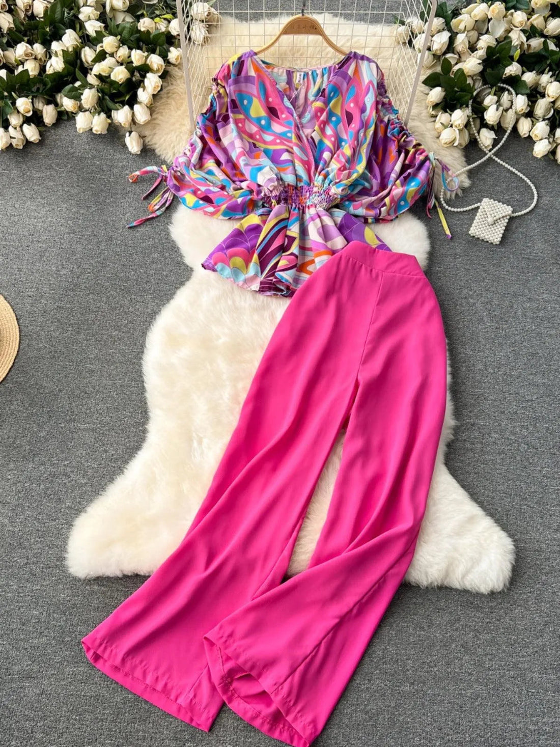 Set di due pezzi con pantaloni a gamba larga - Ame Morena