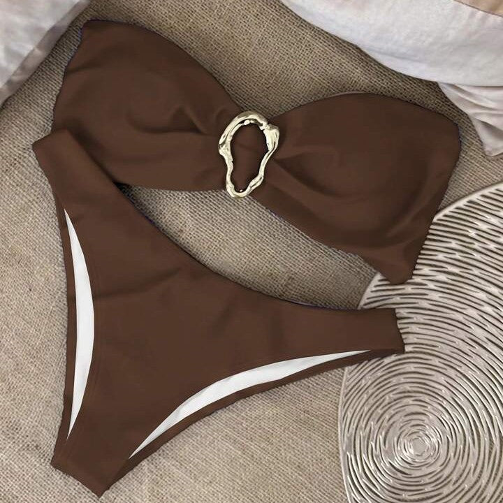 Bikini donna 2 pezzi con dettaglio centrale