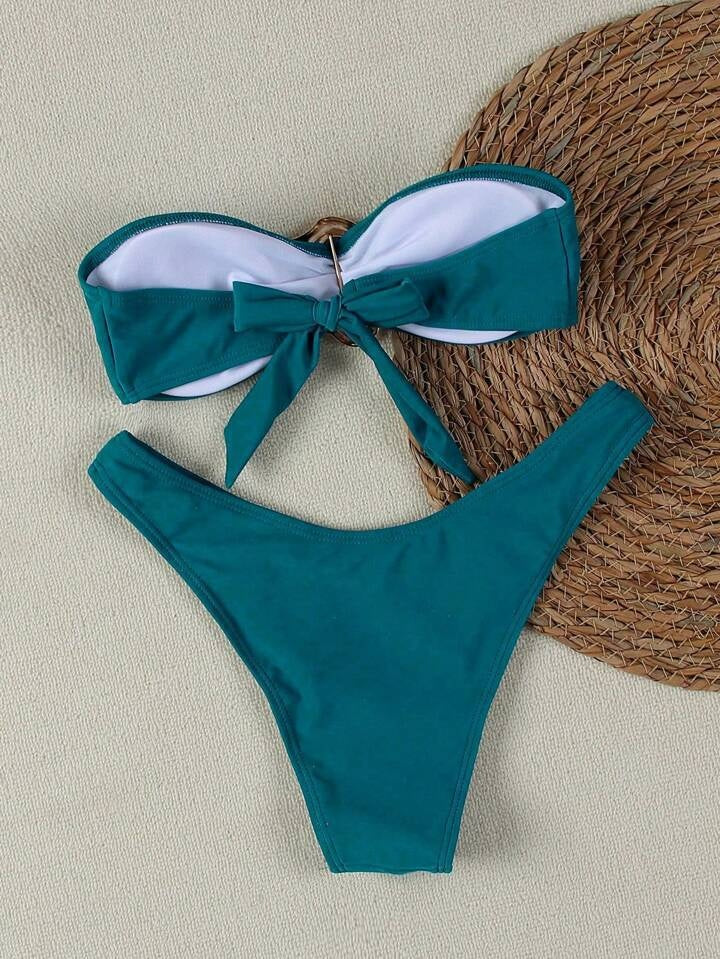 Bikini donna 2 pezzi con dettaglio centrale