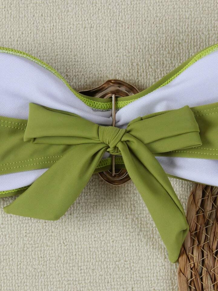 Bikini donna 2 pezzi con dettaglio centrale