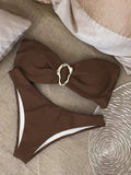 Bikini donna 2 pezzi con dettaglio centrale