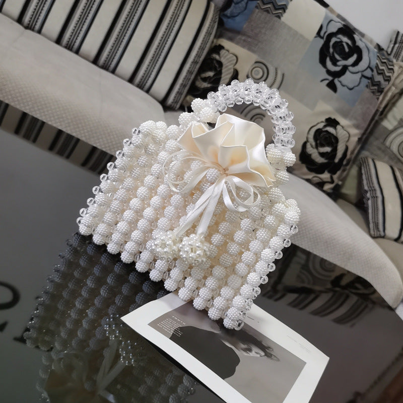 Borsa Elegante in Perline con Manico – Design Retrò Chic per Cerimonie