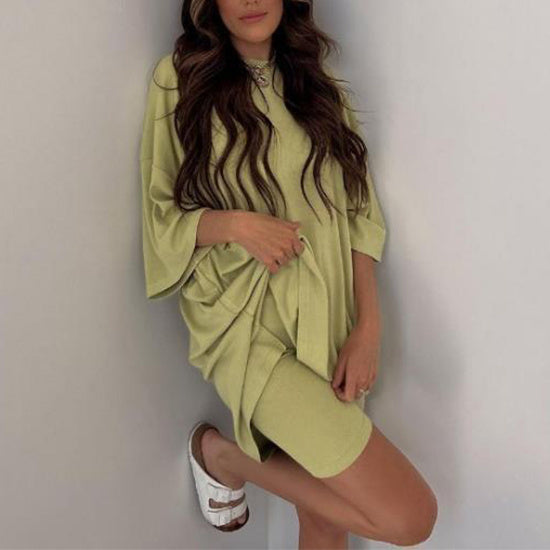 Completo Donna Oversize Estivo 2 Pezzi T-shirt + Shorts