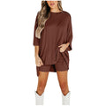 Completo Donna Oversize Estivo 2 Pezzi T-shirt + Shorts
