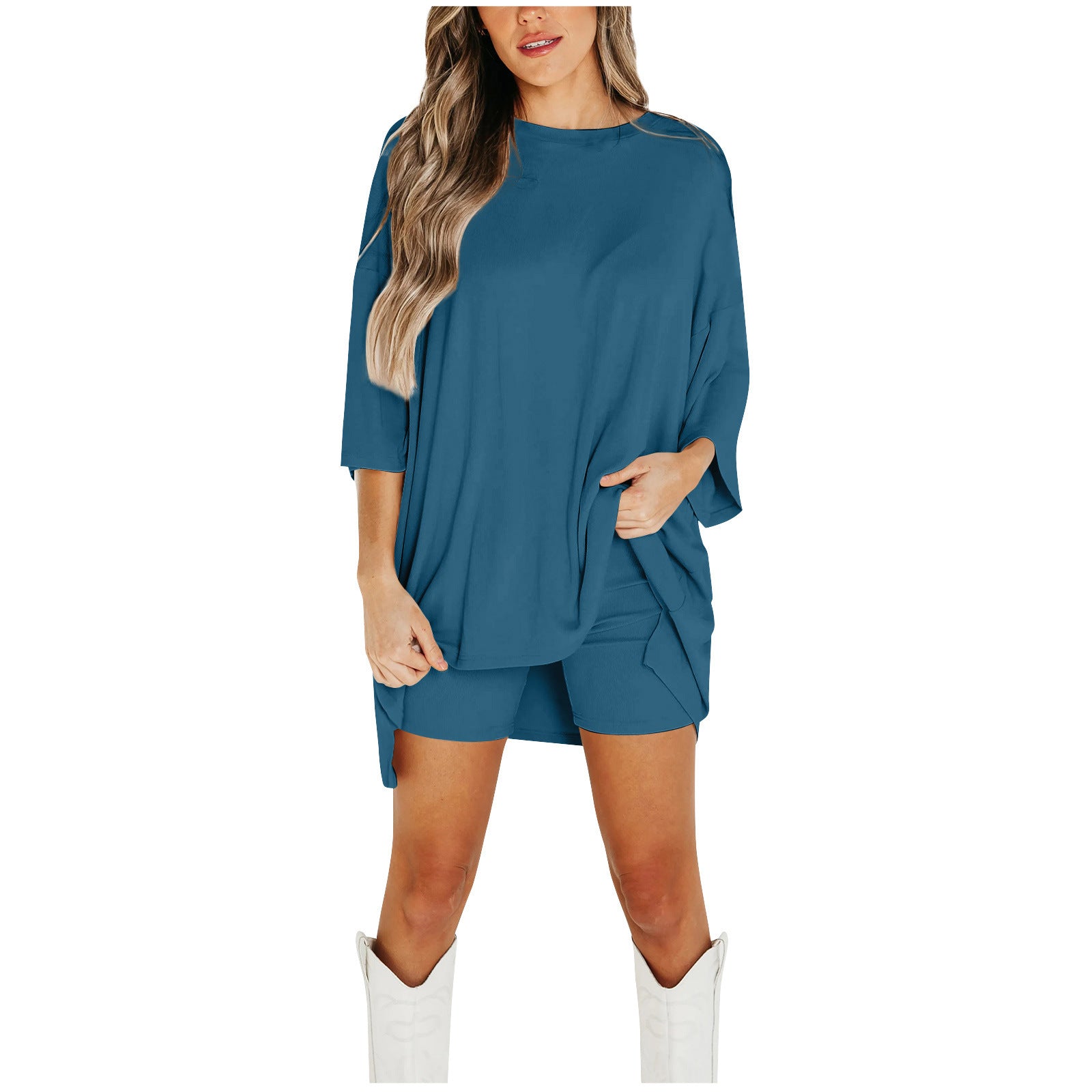 Completo Donna Oversize Estivo 2 Pezzi T-shirt + Shorts