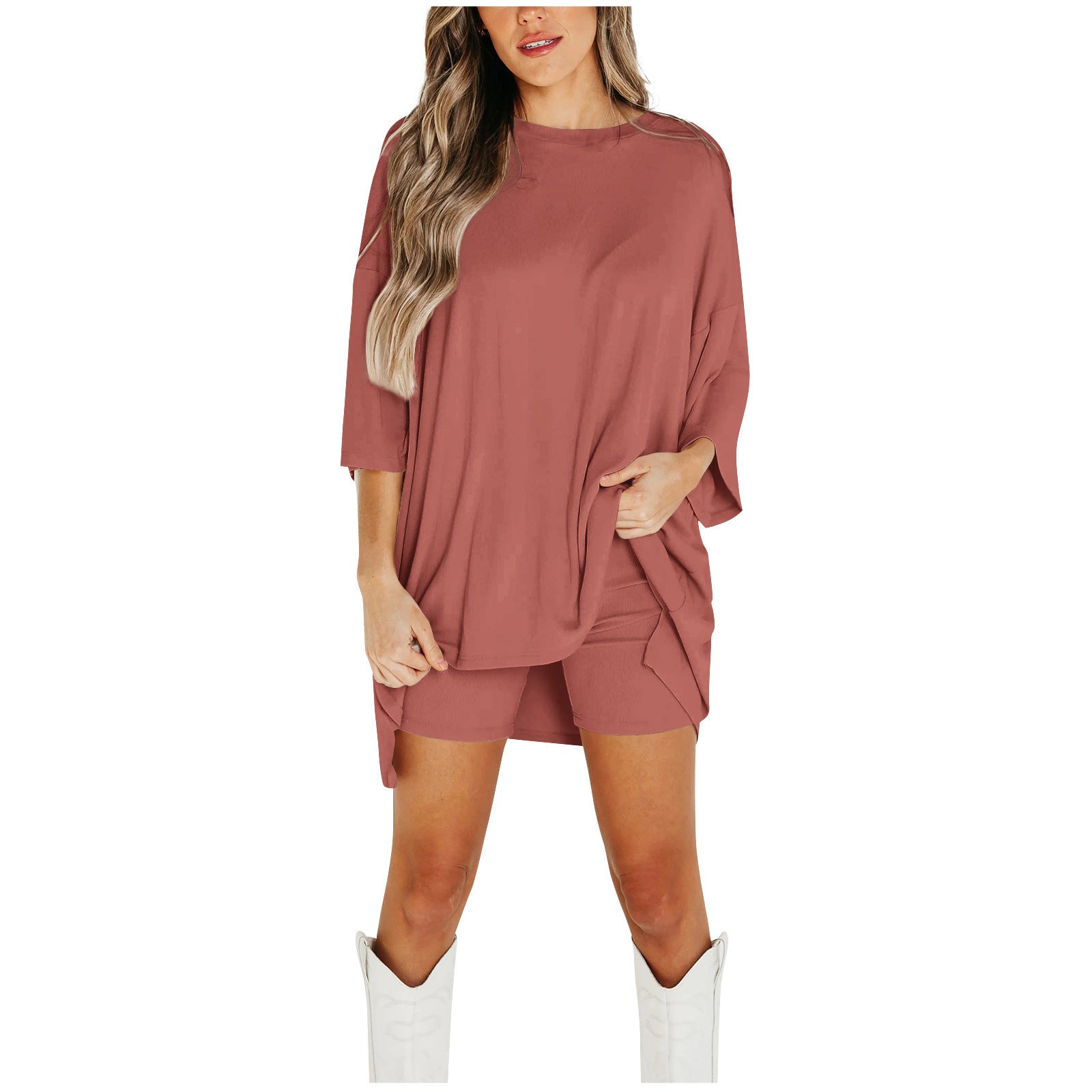 Completo Donna Oversize Estivo 2 Pezzi T-shirt + Shorts