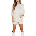 Completo Donna Oversize Estivo 2 Pezzi T-shirt + Shorts