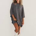 Completo Donna Oversize Estivo 2 Pezzi T-shirt + Shorts