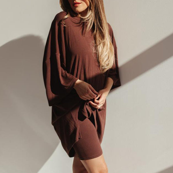 Completo Donna Oversize Estivo 2 Pezzi T-shirt + Shorts