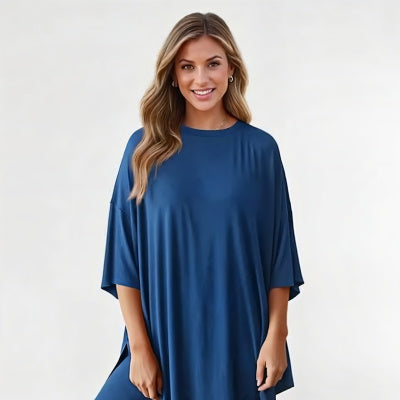 Completo Donna Oversize Estivo 2 Pezzi T-shirt + Shorts