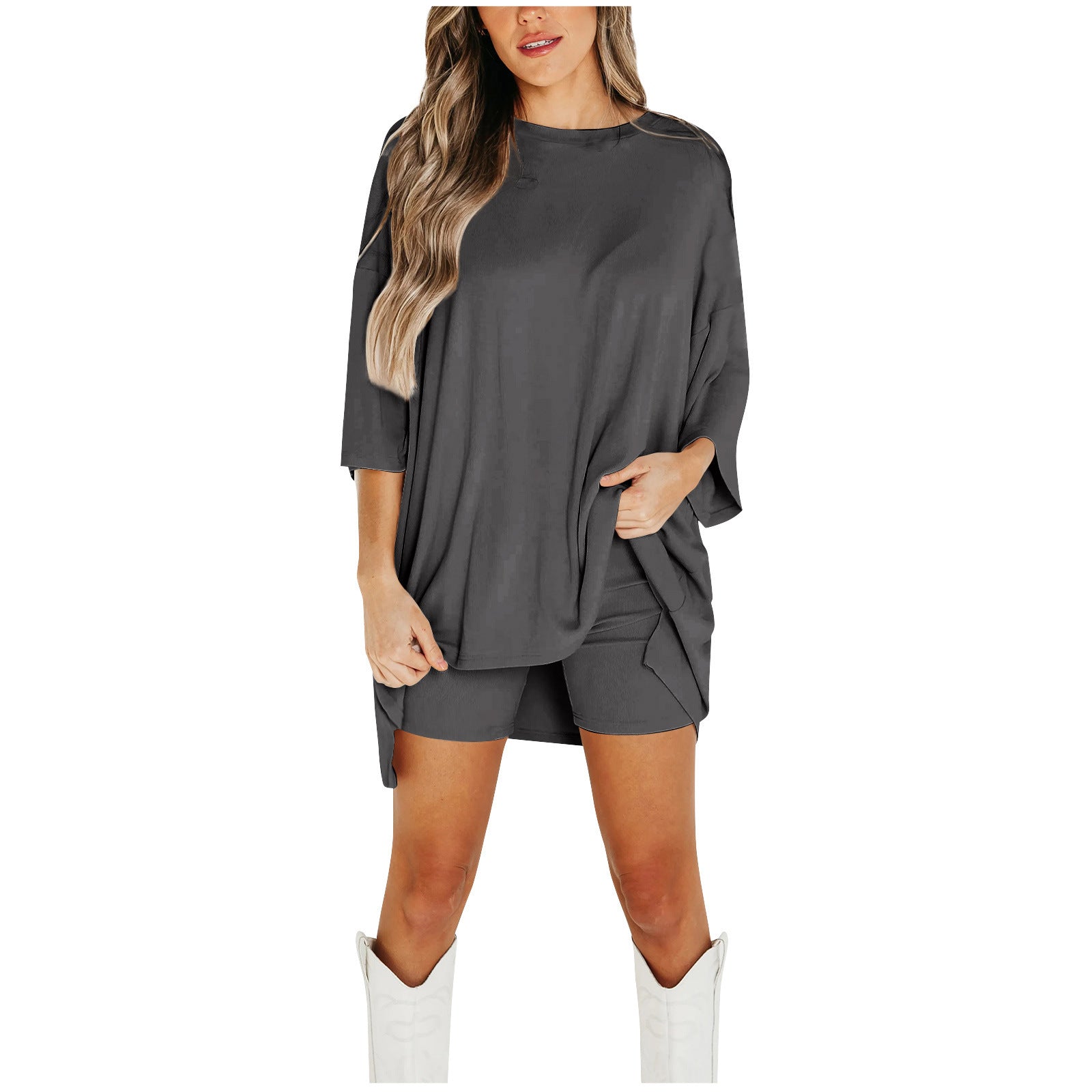 Completo Donna Oversize Estivo 2 Pezzi T-shirt + Shorts