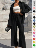 Completo Estivo Donna con Camicia e Pantaloni Ampi