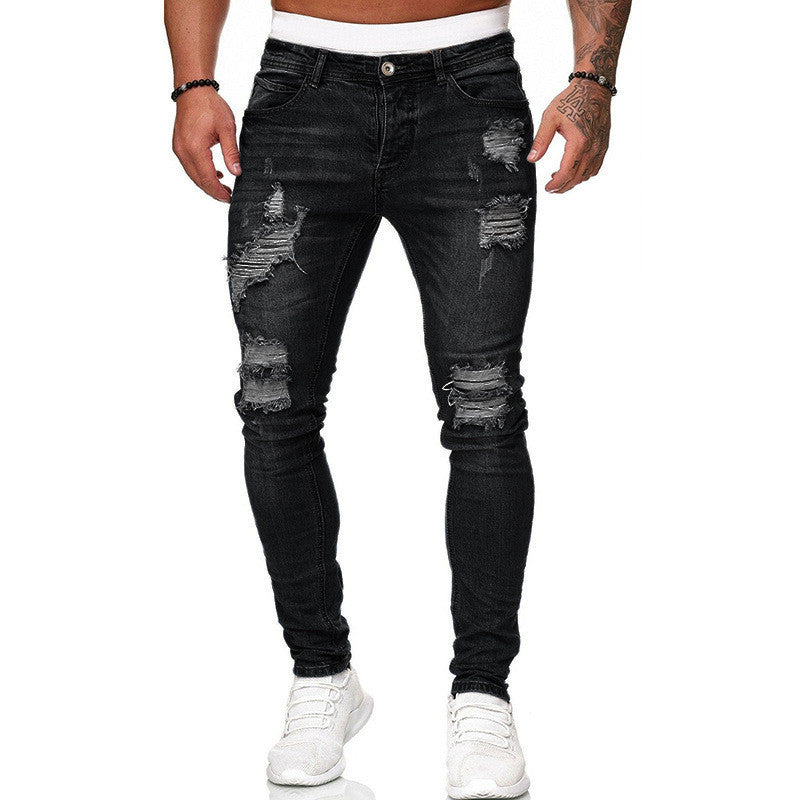 Jeans Skinny Strappati da Uomo