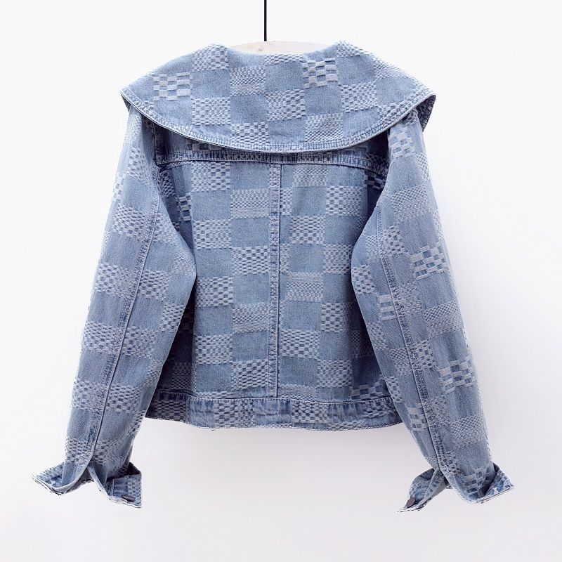 Cappotto corto in denim con colletto alla marinara - Ame Morena